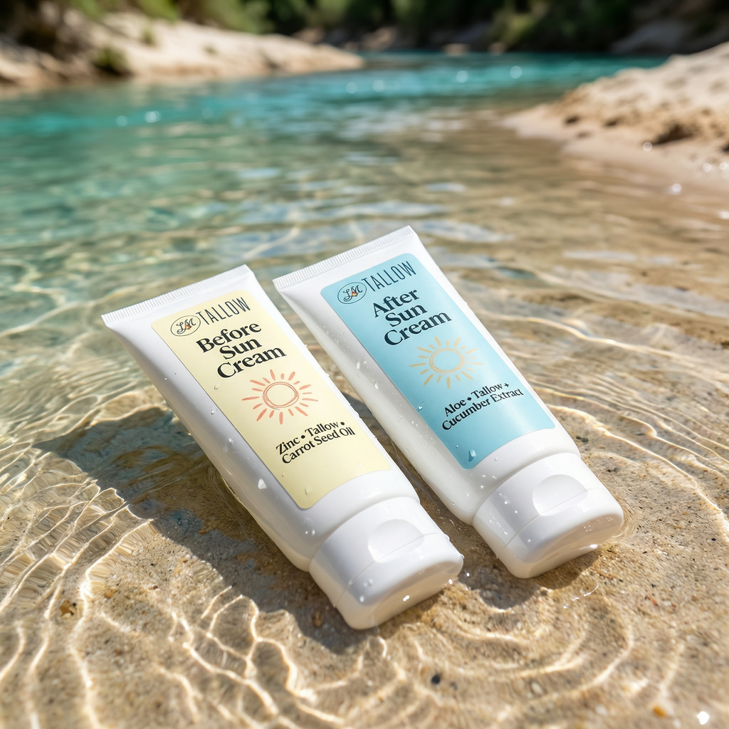 Tallow Sun Care Duo - Natural Before & After Sun Cream Gift Set with Zinc Oxide