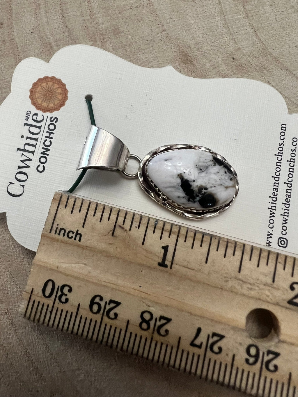 Ernest Hawthorne White Buffalo & Sterling Silver Pendant